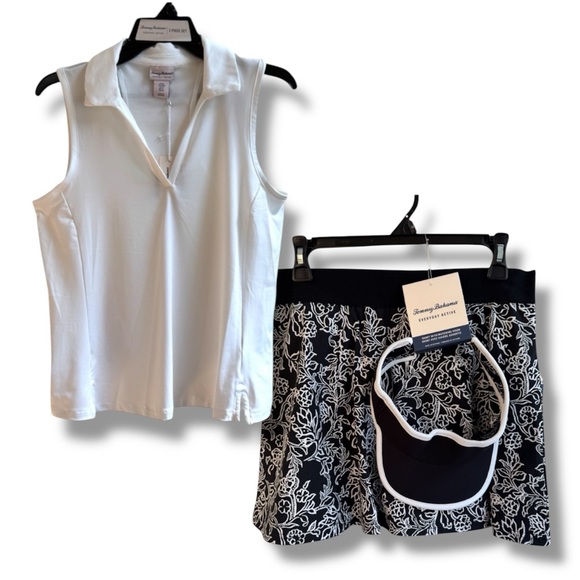 Tommy Bahama Dresses & Skirts - Tommy Bahama  Activewear Set Polo Top Skort and Vizor
